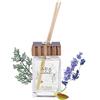 QC Terme spas and resorts Profumatore per ambiente di design QC Terme Aria Dolomiti 250 ml, diffusore a bastoncini, fragranza al muschio bianco, ambra, lavanda e pepe nero Made in Italy