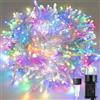 SINWE Catena luminosa a LED per interni ed esterni, illuminazione natalizia, alimentata con spina, ideale per Natale, feste, matrimoni (colorata, 30 m/300 LED)