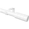 Venwemong Bastone Tenda 3 Metri Bastoni per Tende Estensibile Bastone per Tende con Supporti Regolabili per Camera da letto, Soggiorno, Bianco (185-310cm, diametro 25mm)