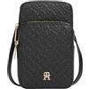 Tommy Hilfiger Donna Th Icon Phone Pouch Mono AW0AW18601 Altri Piccoli Accessori, NERO (Nero), Taglia Unica