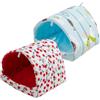Voarge 2 pezzi casa per porcellini d'India, letti a grotta caldi, piccoli animali, peluche per interni invernali per criceto, scoiattolo, maiale d'India bambini, 19 x 19 cm
