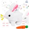 Pipihome Giocattoli di Coniglio per Bambini, Giocattolo Interattivo per Coniglio, Camminata Saltellante Ondeggia La Coda Di Peluche Interattivo Ed Educativo per Bambini Regalo