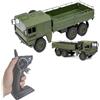 OnundOn RC Camion telecomandato 1:16 Telecomando Auto Modello Militare Giocattolo RC Army Truck 2.4G 6WD Q64 Simulazione Transporter Camion telecomandato Carrello di carico verde
