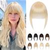 MY-LADY Frangia a Clip Capelli Veri 9g, Frangia Liscia con Tempie, Frangetta Finta Capelli Umani, Biondo Frangia Frontale Extension Posticci Per Capelli Donna (#613)
