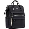 LOVEVOOK Zaino per PC Donna Multitasche, Laptop 15.6 Pollici Portatile, Zaino Impermeabile Antifurto, Borsa da Viaggio Lavoro Ufficio Università Business Scuola, Nero
