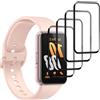 Jaavkkma 4 Pezzi Pellicola Protettiva per Samsung Galaxy Fit 3 Vetro Temperato, Anti-graffio/HD, 3D Curva Protezione Schermo per Galaxy Fit 3 - PMMA Film Protettivo Composito