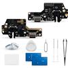ExtKry Connettore di Ricarica Sostituzione per Xiaomi Redmi Note 8T Caricatore Port di Ricarica Porta Caricabatterie Microfono Jack Audio + Kit di Riparazione