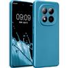 kwmobile Custodia Compatibile con Xiaomi Redmi Note 15 PRO 4G Cover - Protezione Back Case Morbida - Silicone TPU Effetto Metallizzato Blu Caraibi metalizzato