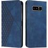 KOUYI Cover per Samsung Galaxy Note 8, Custodia Portafoglio,Cover Libro,Pelle Flip/Folio Case con [Funzione di Supporto] [3-Scheda Slot] [Magnetica] Antiurto (Blu)