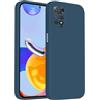 ISOI - Cover per Xiaomi Redmi Note 11 4G /Redmi Note 11S 4G, Custodia Morbida in Silicone Liquido, Protezione Completa Antiurto Ultra Sottile per il Corpo - Blu