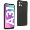 REY Cover in Gel TPU Nera per Samsung Galaxy A31, Ultra Sottile 0,33 mm, Morbido Flessibile, Custodia Silicone