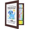 Americanflat Cornice Porta Disegni per Bambini (Mogano) - Cornice A4 da Parete con Passepartout e 25,5x32 cm Senza Passepartout - Apertura Frontale con Vetro Infrangibile