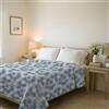 Italian Bed Linen Trapuntino Estivo Linea BASIC Made in Italy Copriletto Stampato in Morbida Microfibra - Trapunta Primavera Estate Mezza Stagione - Soffioni Blu, Matrimoniale 250x240cm