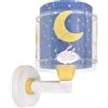 Dalber Lampada da parete per bambini Moon Dreams animali luna nuvole stelle blu, 76639, E27