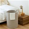 Homlikelan Cesto portabiancheria in vimini, alto 72 l, per coperte, vestiti, cuscini, giocattoli, scarpe, grande, in cotone, per camera da letto, soggiorno, bagno