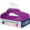 SereneLife Grucce Appendiabiti Antiscivolo in Velluto, 10 Stampelle Armadio, Set di Grucce Resistenti con Gancio Ruotabile a 360 Gradi, Appendiabiti per Felpe, Abbigliamento Bambino