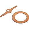Efco 9005062 42 mm 1 pezzo 5 fori 2 parti rame vuota per smalto pendente chiusura a levetta