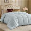 Utopia Bedding Trapunta per letto king size, per tutte le stagioni, con inserti in piuma, con linguette angolari, lavabile in lavatrice (grigio chiaro)