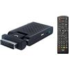 Majestic DEC 663N - Mini Decoder scart Digitale terrestre DVB-T/T2 HD, Ingresso USB, Telecomando, HDMI