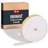 HELPMATE - Guarnizione a profilo E 9x4mm - 18m - Per una fessura di 2-3,5mm