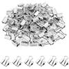 Bicoozz 50 pezzi di mollette pieghevoli in argento, 15 mm, mini mollette di carta in metallo, mollette multiuso, piccole mollette pieghevoli in argento per scuola, ufficio, carta per appunti, casa
