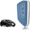 TOOMUME Cover Chiave Silicone, Custodia Chiave Adatto per VW Volkswagen Golf 8 Cupra Formentor Born Seat Leon Ateca Skoda Octavia Enyaq ID3 ID4, Copri Chiave Bordo Oro & Argento Texture Pelle