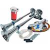 YIYIDA Clacson per auto Clacson per camion 175db Clacson per auto Argento Car Horn Tono alto e basso tono Corno zinco cromato doppio tubo con compressore rosso Air Horn per 24V auto yacht barca ecc