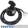 ETUKER Presa Rimorchio 7Poli Precablata Cavo 1.9m 7 Pin (7PZ)