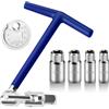 SZHUGEKI Chiave Candela, Set di 5 Chiave di Accensione, Universale, 14/16/18/21 mm, per Auto e Moto(Blu) (Blu)