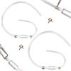 Penitue 2 Set Moto Tubo Flessibile per Spurgo Freni, Valvola di Ritegno Unidirezionale Kit Tubo Spurgo Freni con Clip Metalliche per Accessori del Frizione della Motocicletta dell'automobile