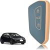 TOOMUME Cover Chiave Silicone, Custodia Chiave Adatto per VW Volkswagen Golf 8 Cupra Formentor Born Seat Leon Ateca Skoda Octavia Enyaq ID3 ID4, Copri Chiave Bordo Oro & Argento Texture Pelle
