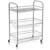 TAO ONE Carrello Industriale a 3 Ripiani con Scaffalatura Metallica | Ruote Bloccabili & Acciaio Commerciale | Soluzione per Cucina, Dispensa e Garage