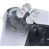 eXtremeRate Tasti D-pad Divisi per ps5/Edge Controller, Pulsanti Direzionali Dpad Indipendenti Ergonomici per ps4 Joystick JDM-040/050/055, Trasparente