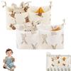 Bavooty Borsa Appendere per Lettino,2 Pezzi Organizer per Cameretta dei Bambini,Tasche Portaoggetti Letto mit Motivi animali,Portaoggetti Tasca da Appendere per Letto Usato per Riporre Pannolini Giocattoli