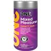 ONE® Mixed Pleasures Preservativi | Confezione assortita | Caratteristiche sei stili unici | Vegano, non OGM, lattice di gomma naturale | 12 pezzi