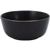 HOME DECO FACTORY, KA0136, Elegante Ciotola Nera con Bordo Dorato, Perfetta per zuppe, insalate e Dessert Ideale per Tutte Le Occasioni, Facile da integrare nelle vostre stoviglie D14 cm, Nero, Oro