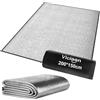 Vicloon Tappetino Isolante in Alluminio, 200 cm x 100 cm Pieghevole Doppio lato Mat per Outdoor, Foglio di Alluminio Camping Mat, con Borsa Trasporto, per Campeggio, Escursionismo, Pic-nic, Spiaggia
