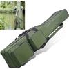 OROOTL Canna da pesca, borsa multiuso con 2 scomparti interni, per canne da pesca, 130 cm, Verde militare-130 cm, 130 cm (Länge), Sportivo