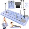 Pilates Reformer macchina per allenamento a casa – tavola pieghevole per esercizi addominali, attrezzatura per il fitness (viola