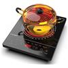 Cooksir Piano Cottura Vetroceramica, Piano Cottura in Ceramica Portatile con Touch Screen a Led, Singola Zona di Cottura da 2000W con Timer a 4 Ore, Blocco Bambini, Indicatore di Calore Residuo