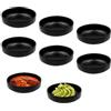 MIPIACE 8 Pezzi Ciotole per Salsa di Soia A5 Melamina Mini Ciotole per Salse Ciotoline per Aperitivo 8.7x8.8x2.5cm Ciotole per Spezie Nero per Salse Dessert Snack Spezie Feste Ketchup Barbecue