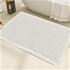 AIBIIN Tappetino da bagno a nido d'ape, super assorbente, antiscivolo, lavabile in lavatrice, con retro in gomma, 45,7 x 76,2 cm, per soggiorno, bagno