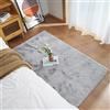 Ghouse Faux Tappetto di Pelle di Pecora Tappeto a Pelo Corto Lavabile Fluffy Uni Effetto Pelliccia Antiscivolo Facile da Pulire, Dimensione:120 x 180 cm, Colore: Grigio