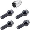 Simoni Racing BRA/30N Kit 4 Bulloni Antifurto - Bulloni antifurto per Ruote Chiave 19 M12x1.25 Lunghezza 27 mm - Colore Nero