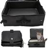 VOSSOT 40 × 30 × 14 cm Pieghevole Lettiera per gatti da viaggio portatile con coperchio, lettiera portatile gatto viaggio, lettiera da viaggio per gatti perfetta come lettieras da viaggio, campeggio, aut