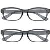 OPULIZE The Reading Glasses Company Grigio Lettori Valore 2 Pacco Uomo Donna Rr77-7 +1,00 - 58 Gr