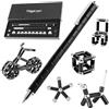 Brinny Penna magnetica per dita giocattolo magnetico Fidget Pen penna a sfera magnetica divertente multifunzione penna magnetica antistress penna a sfera regalo per uomini donne bambini (nero)