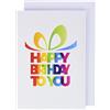Perleberg Biglietto di compleanno Basic Classic - Happy Birthday - 11,6 x 16,6 cm