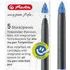 Herlitz My Pen - Penna a sfera, con cartucce ricaricabili, lotto da 5 pezzi