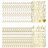Msiud Adesivi con Lettere Dorate, Autoadesive Vinile Resistenti Alle Intemperie Alfabeto Adesivi Numeri per Cappelli di Laurea Lavoretti di Scrapbook Biglietti di Auguri Regalo DIY Scrapbooking Oro